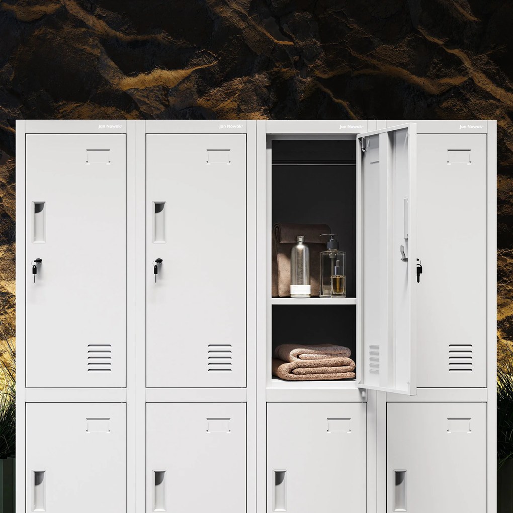 Szafka socjalna ubraniowa BHP szara: IGOREK 1 Plus