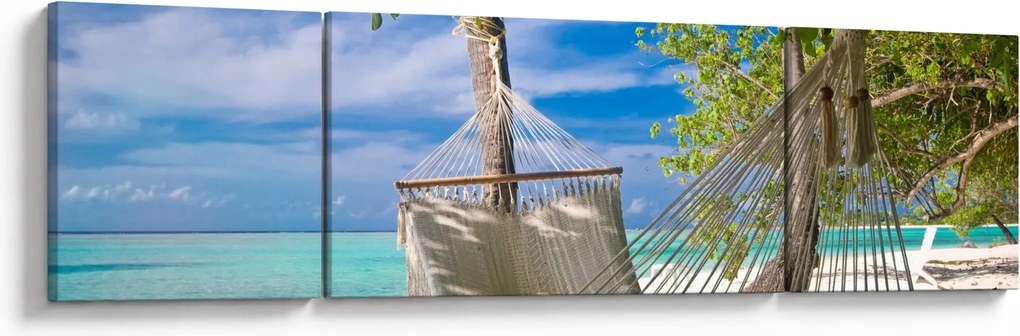 Obraz - Hamak na plaży (170x50 cm)