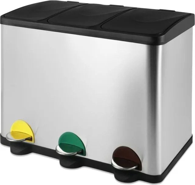 Jago Kosz na odpady do segregacji 45 L, stal nierdzewna