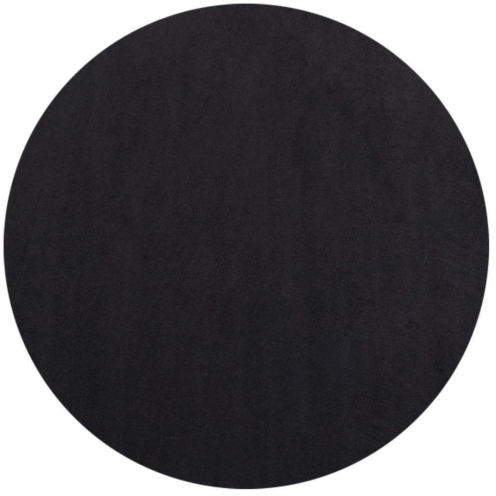 Dywan pluszowy Sky czarny antypoślizgowy do prania 160 cm x 160 cm koło