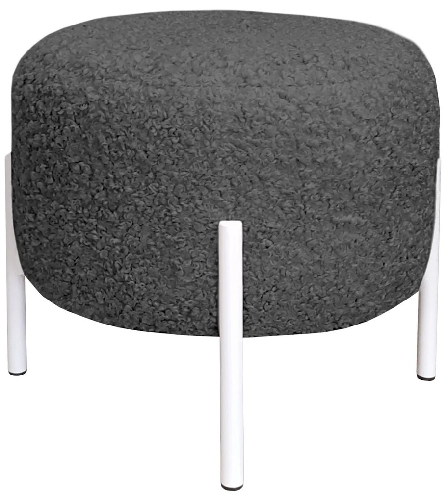 Pufa OLA LOFT ławka podnóżek metal biały Rolf7