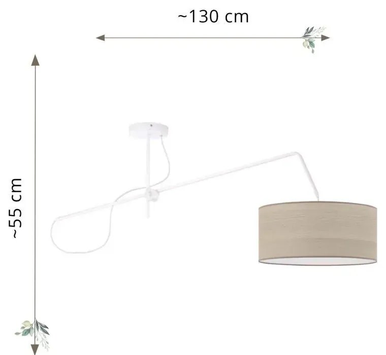 Okrągła lampa wisząca fornirowa loft B3-M53