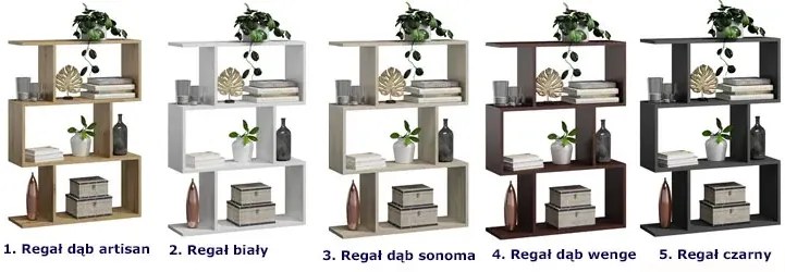Nowoczesny regał dąb sonoma - Karli 2X