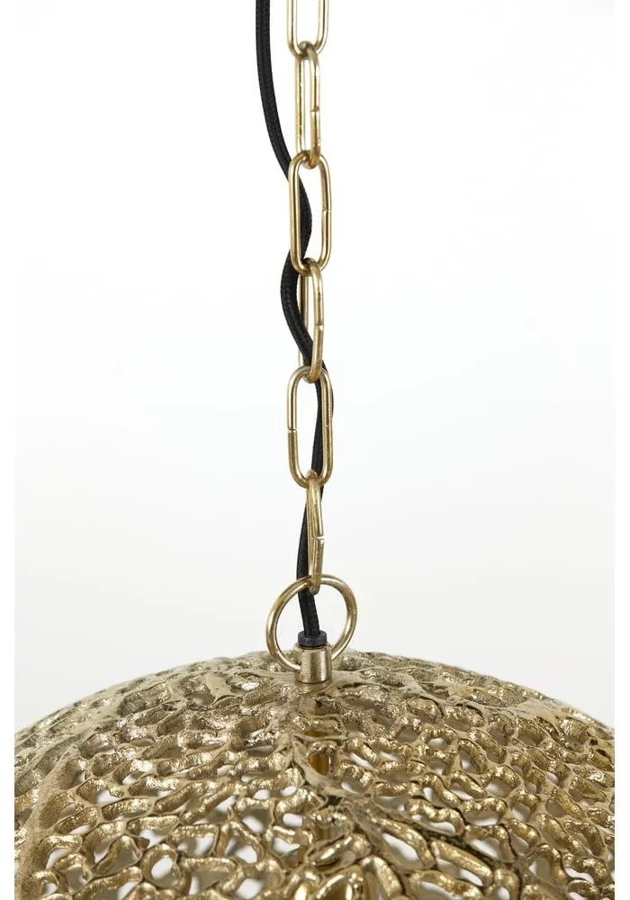 Lampa wisząca w kolorze złota z metalowym kloszem ø 45 cm Sinula – Light &amp; Living
