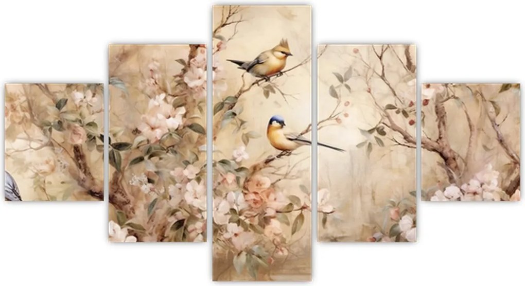 Obraz - Obraz ptaka w stylu vintage II. (125x70 cm)