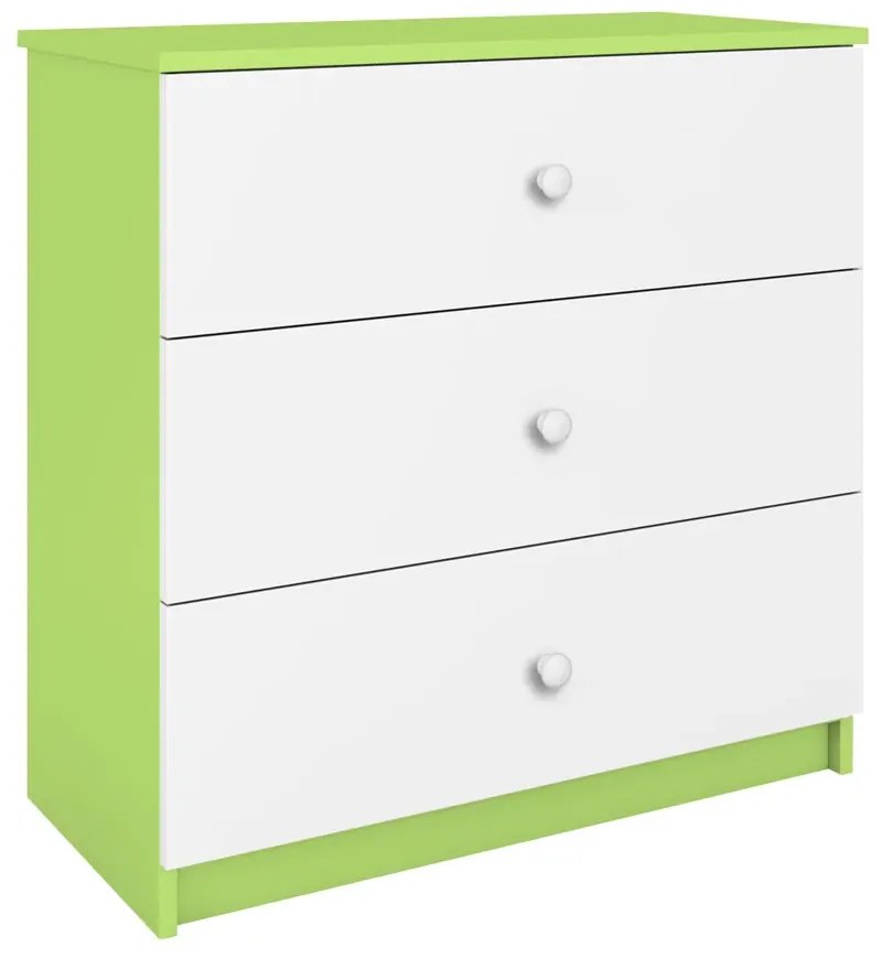 Komoda dziecięca z szufladami - biało M3-S56