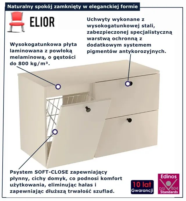 Kaszmirowa wisząca szafka łazienkowa pod umywalkę C6-Z42