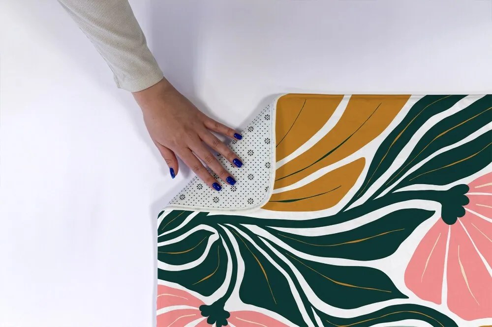 Dywanik łazienkowy Dywanik łazienkowy Kwiaty Geometryczny