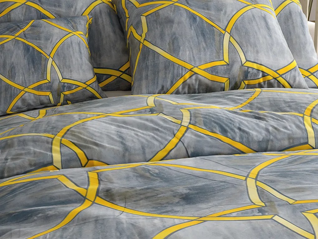 PrzytulneMieszkanie.pl PrzytulneMieszkanie.pl Pościel z mikrofibry RYNETH szara Rozmiar pościeli: 70 x 80 cm | 140 x 200 cm