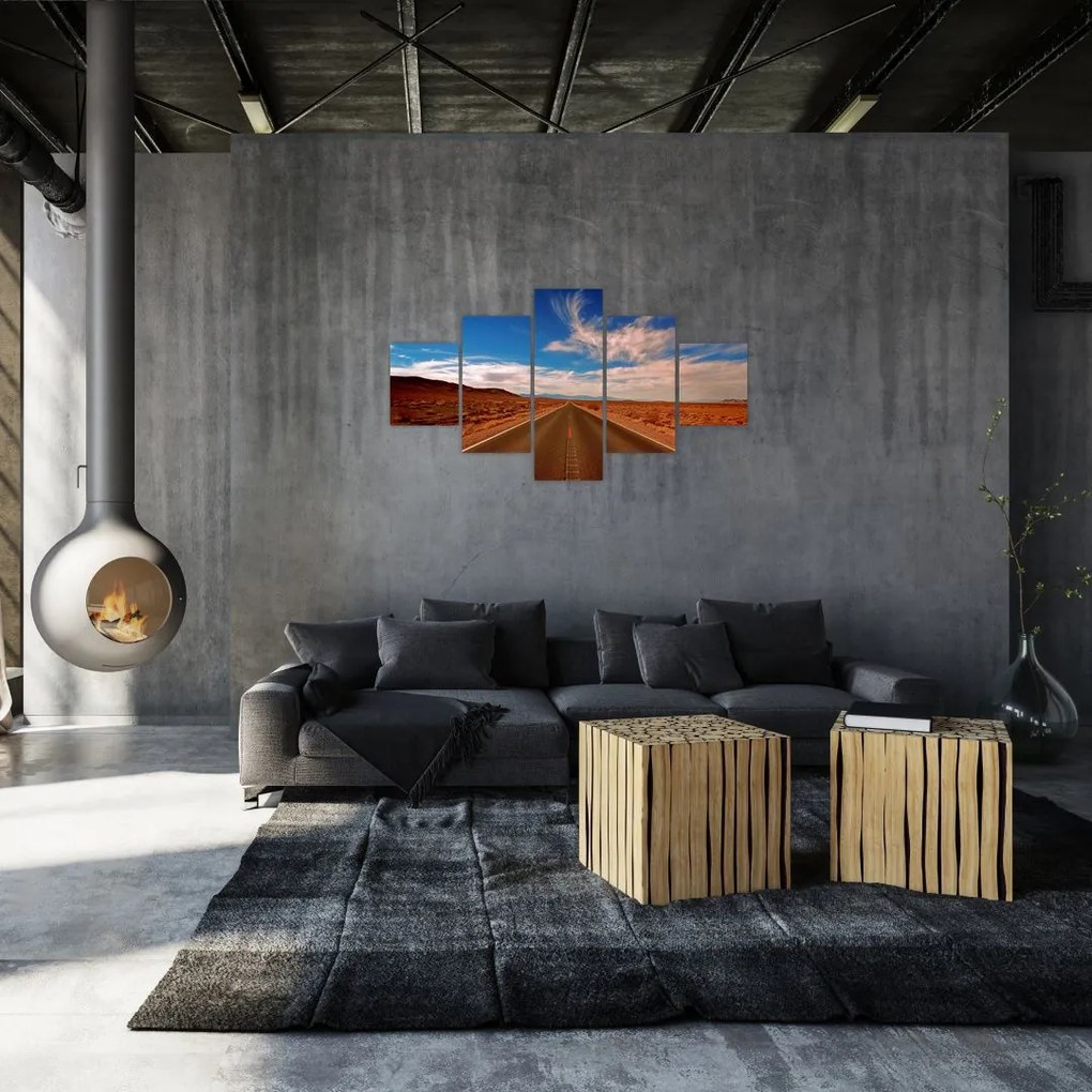 Obraz długiej drogi (125x70 cm)