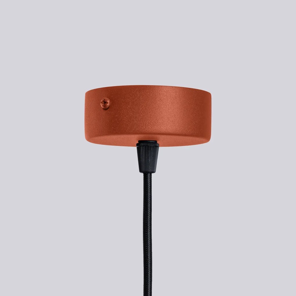 Żyrandol HALO 6 ochra czerwona ryflowana SOLLUX  LIGHTING