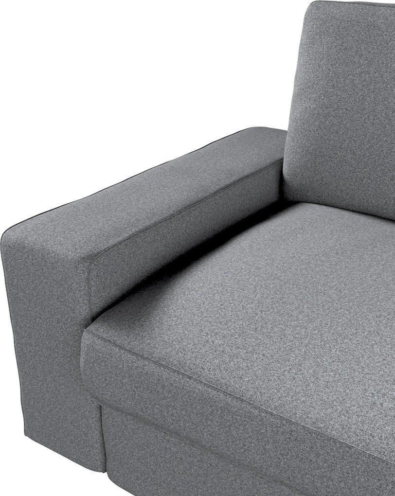 Pokrowiec na sofę Kivik 3-osobową, nierozkładaną kolor szary tkanina strukturalna