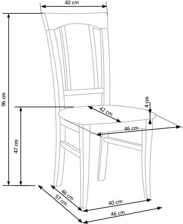 Krzesło drewniane Konrad dąb miodowy