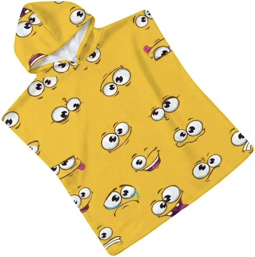 Dziecięce ponczo SMILE żółte