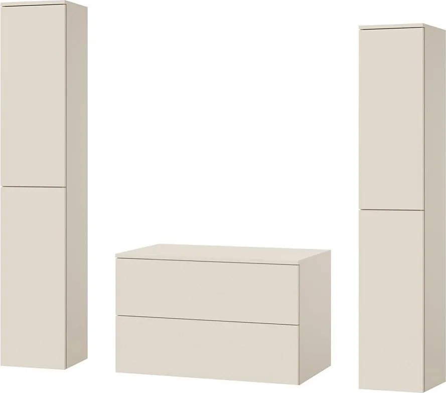 Zestaw łazienkowy szafka +2 słupki Color Macadamia (2S80+2D160 X2)