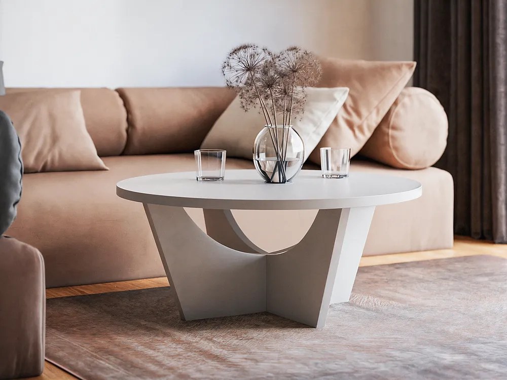 Stolik kawowy okrągły TORI Ø90 cm Szary