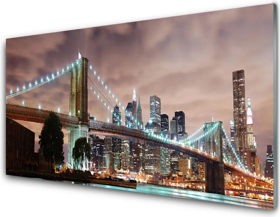 Panel Szklany Monumentalny Most nad Metropolią