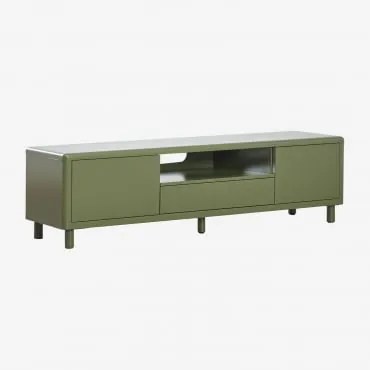Szafka Rtv Ze Stali Michigan ↔︎ 180 Cm & Intensywny Verde Olive - Sklum