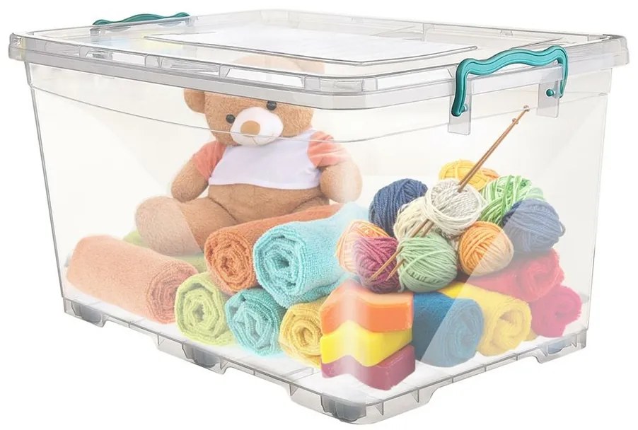 Orion Plastikowe pudełko do przechowywania na kółkach, 80 l, L