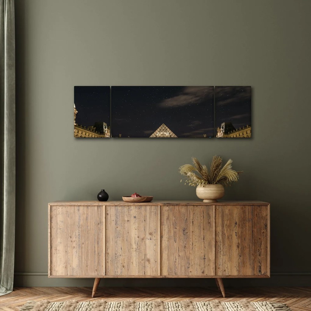 Obraz - Luwr w nocy (170x50 cm)