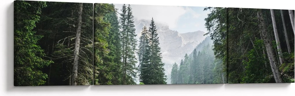 Obraz leśnego jeziora (170x50 cm)