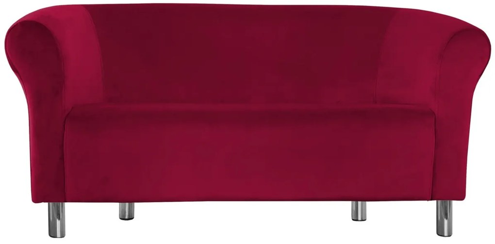 Sofa Milo MG31 czerwony nogi chrom