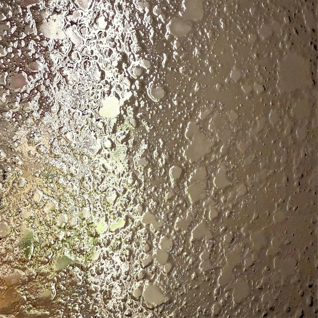 Ścianka prysznicowa WALK IN FIX artystyczna brązowa 8 mm ARTE Frozen Round Brown MASSI | Różne rozmiary : Kolor profili kabiny - czarny, Szerokość ścianki - 120 cm, Typ montażu - WALK in FIX (Do ściany)