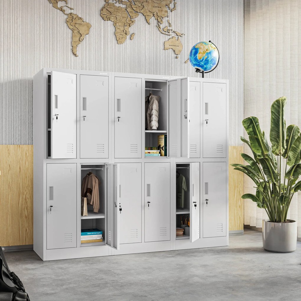 Szafka szkolna BHP szara: BARTUŚ 2 Plus