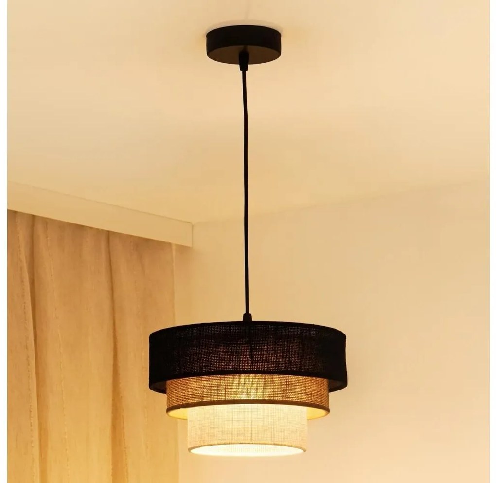 Brilagi - Lampa wisząca ASPEN LUNETA 1xE27/15W/230V pr. 25 czarno-beżowa