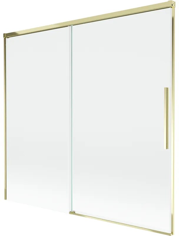 Mexen Rox parawan nawannowy 2-skrzydłowy rozsuwany 170 x 150 cm, transparent, złoty - 8C9-170-001-50-00
