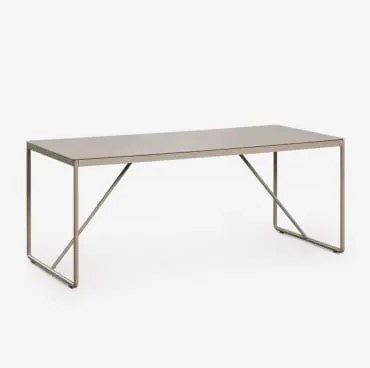 Stół Jadalniany Prostokątny 185x85 Cm Ze Stali Melida Moka Brown - Sklum