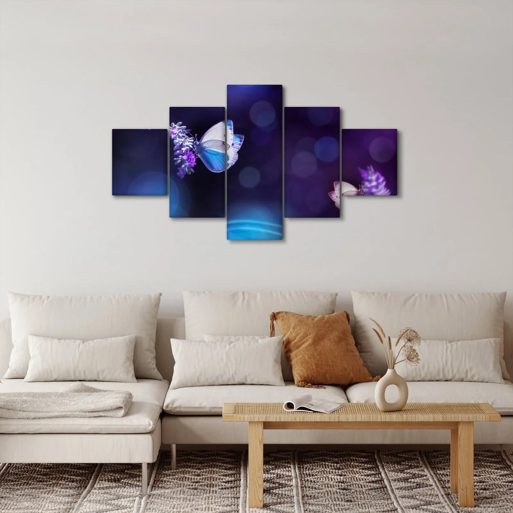 Obraz - Motyle na lawendie (125x70 cm)