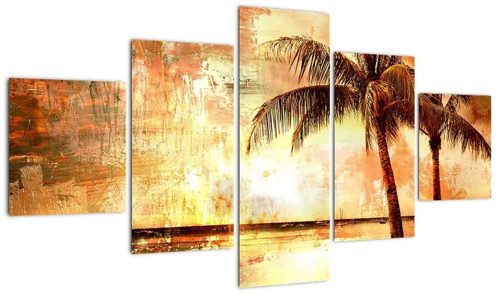 Obraz - Palmy na plaży (125x70 cm)