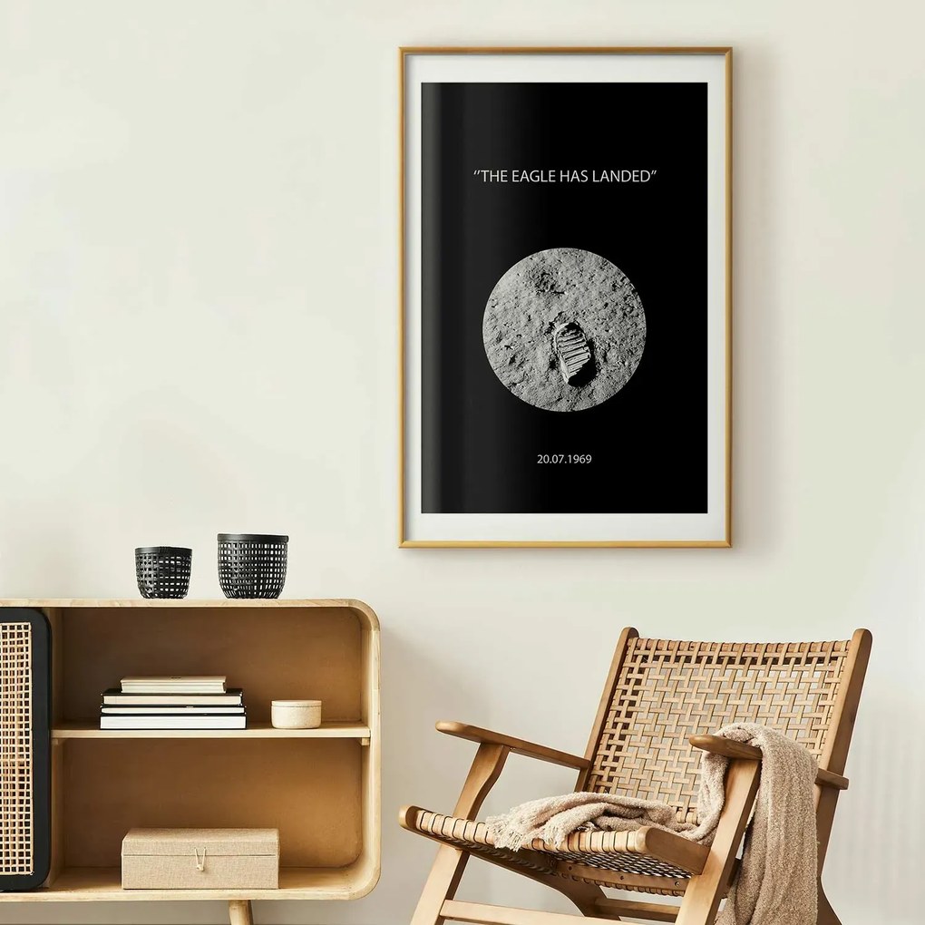 Plakat The Eagle 60x90 cm z ramą złotą z marginesem ARTGEIST B