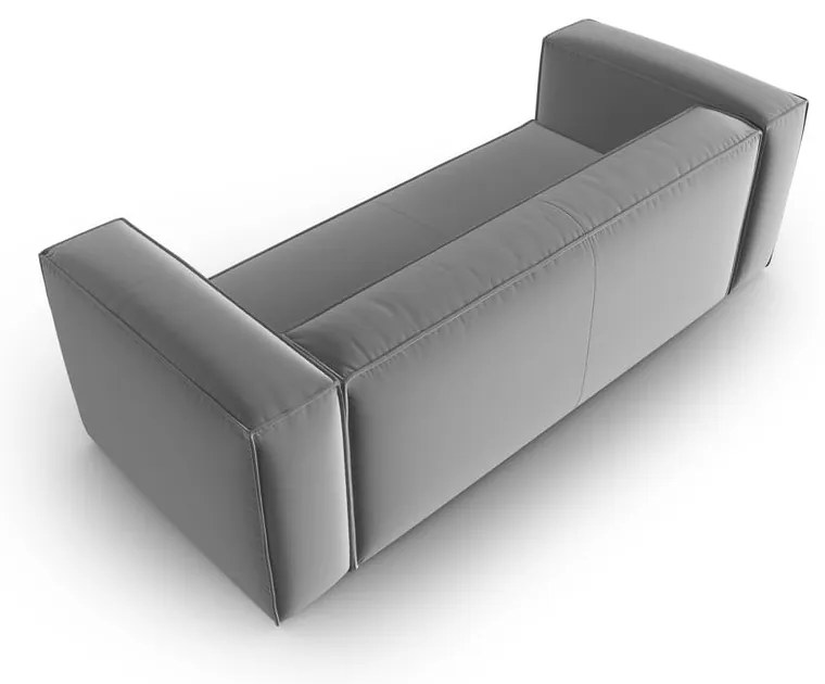 Szara aksamitna sofa 200 cm Mackay – Cosmopolitan Design