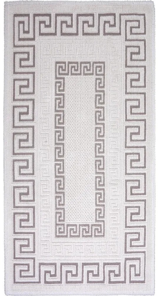 Szarobeżowy bawełniany dywan Vitaus Versace, 60x90 cm