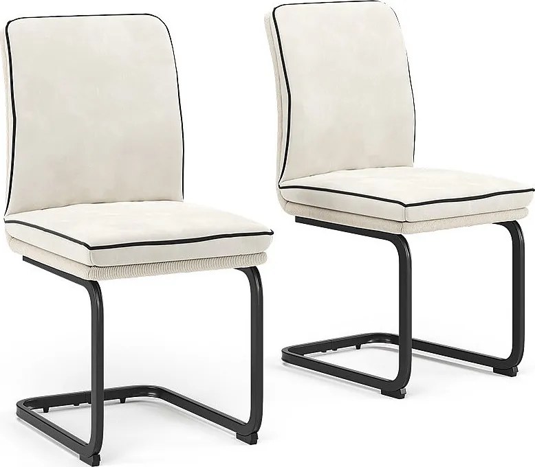 Krzesło wspornikowe beżowy 49x63.5x95.5 eleganza