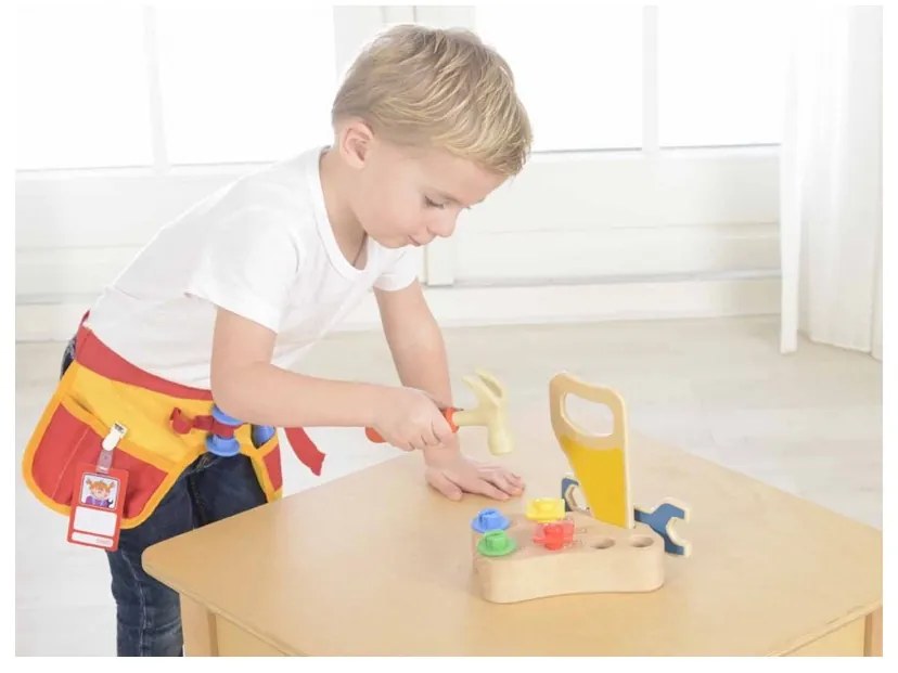 Pas z narzędziami stolarza 12 elementów masterkidz