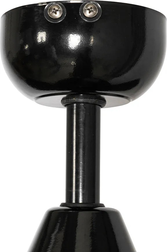 Czarny wentylator sufitowy zewnętrzny 91,3 cm z LED, ściemnialny, z pilotem IP44 - Toledo