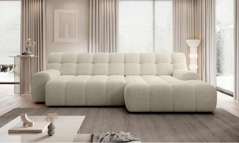 Narożnik COCOON S w układzie L z elektryczną regulacją siedziska Prawostronny w tkaninie JAGUAR 02