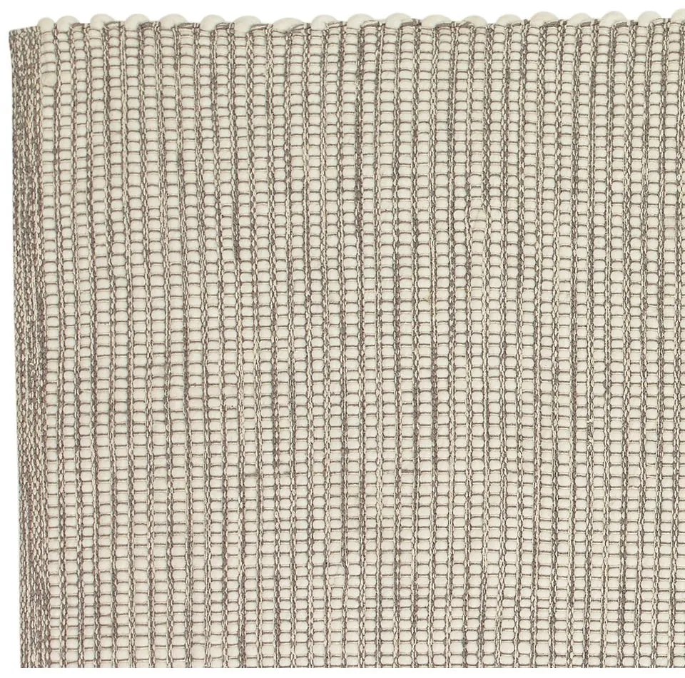 Jasnoszary dwustronny dywan tkany ręcznie z mieszanki wełny 200x300 cm Poppy – Hübsch