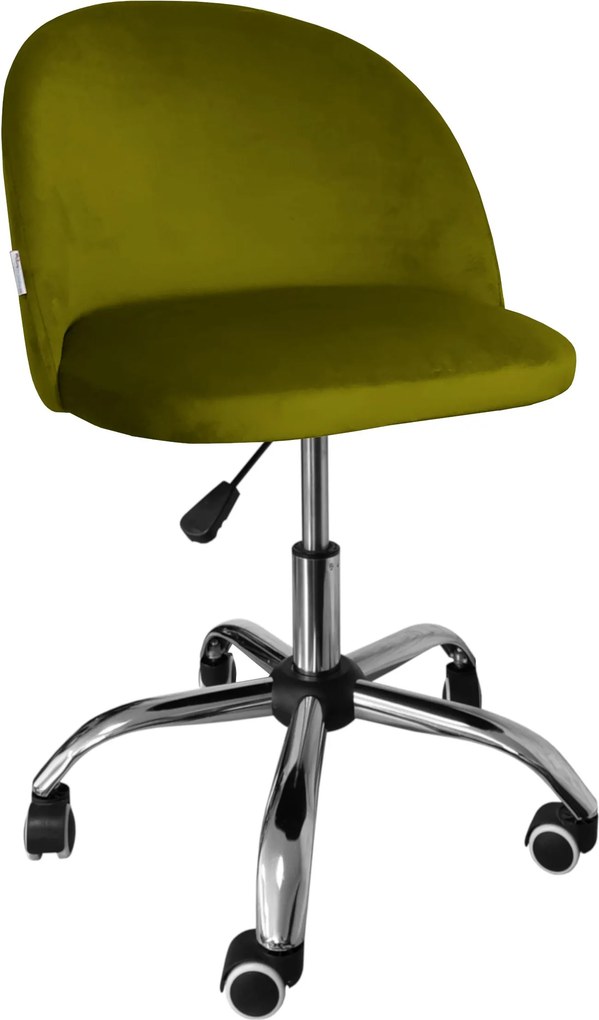 Fotel obrotowy COLIN krzesło biurowe fotel ergonomiczny do biurka : Kolor Stelaża - Chrom, Kolor tkaniny - VELVET - BL75, Typ siedziska - Siedzisko obrotowe 360°, Typ tkaniny - Velvet