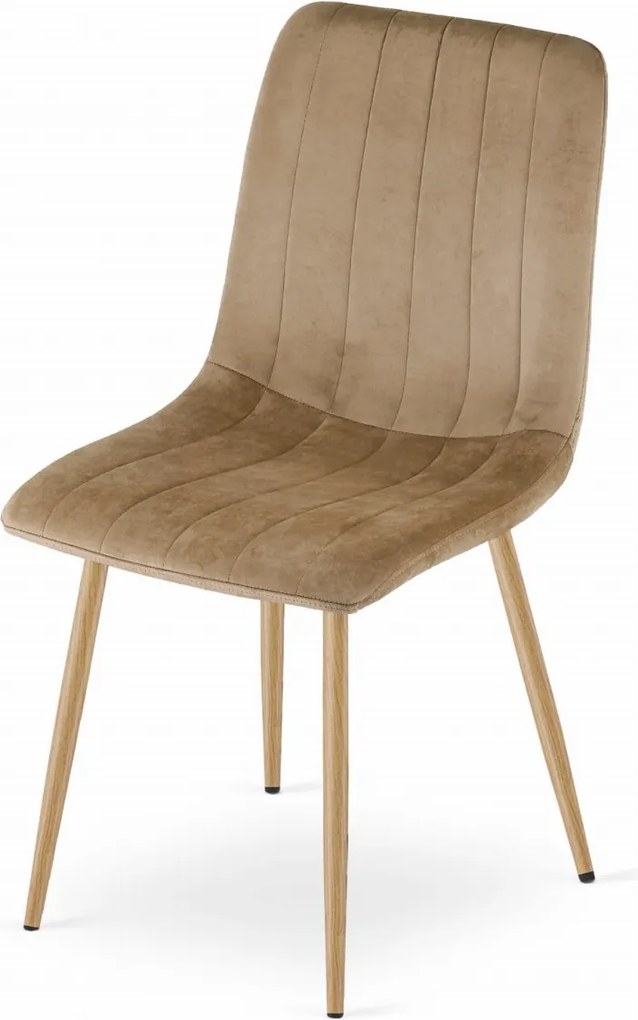 PROMOCJA Brązowe aksamitne krzesło LAVA II. jakość II