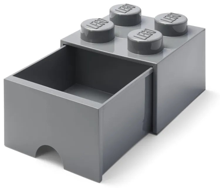 Ciemnoszary dziecięcy pojemnik z szufladą LEGO®