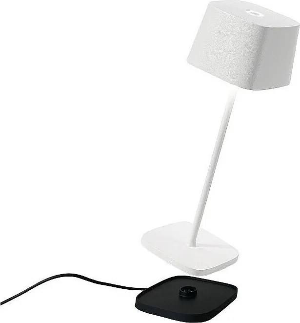 Lampa stołowa LED Zafferano Ofelia Pro White z możliwością ładowania i ściemniania - 2200-2700-3000 K - maksymalna moc 9 godz.