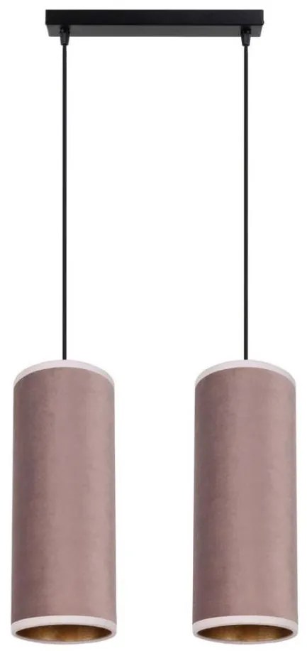 Lampa wisząca AVALO 2xE27/60W/230V różowa/miedziana