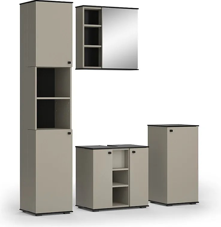 Zestaw mebli łazienkowych szary 60x37x59 joli