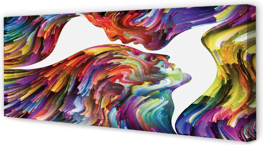 Zdjęcie na płótnie Kolorowy Obraz Twarzy