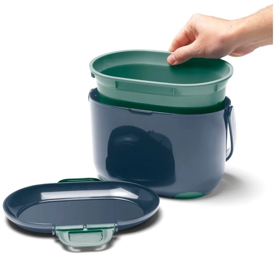 Niebiesko-zielony pojemnik na odpadki organiczne Addis Caddy, 2,5 l