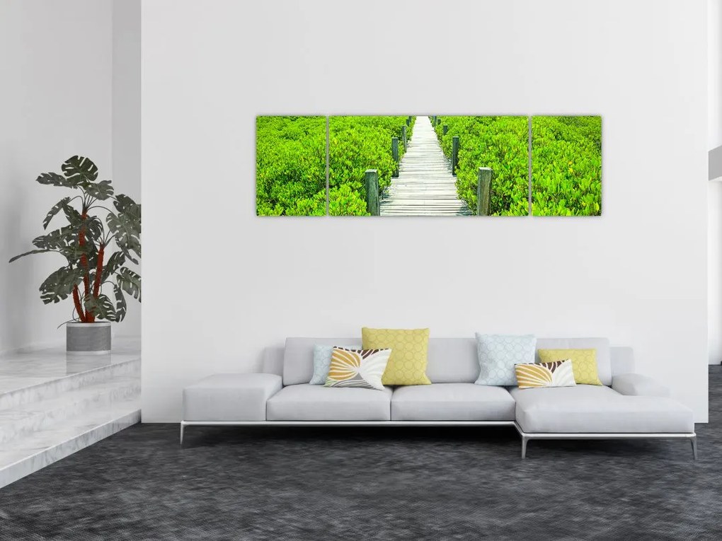 Obraz - drewniany chodnik (170x50 cm)